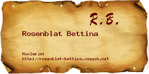 Rosenblat Bettina névjegykártya